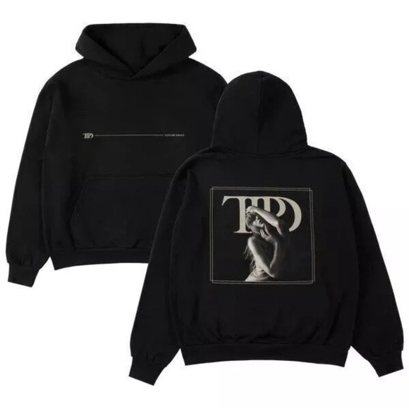 Taylor Swift Tops - Taylor Swift Tortured Poets Department Spotify Exclusive Black Hoodie Brand New